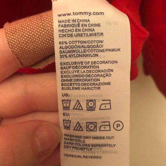 Tommy Hilfiger Red Vneck Stretch Sz XL - Picture 7 of 8